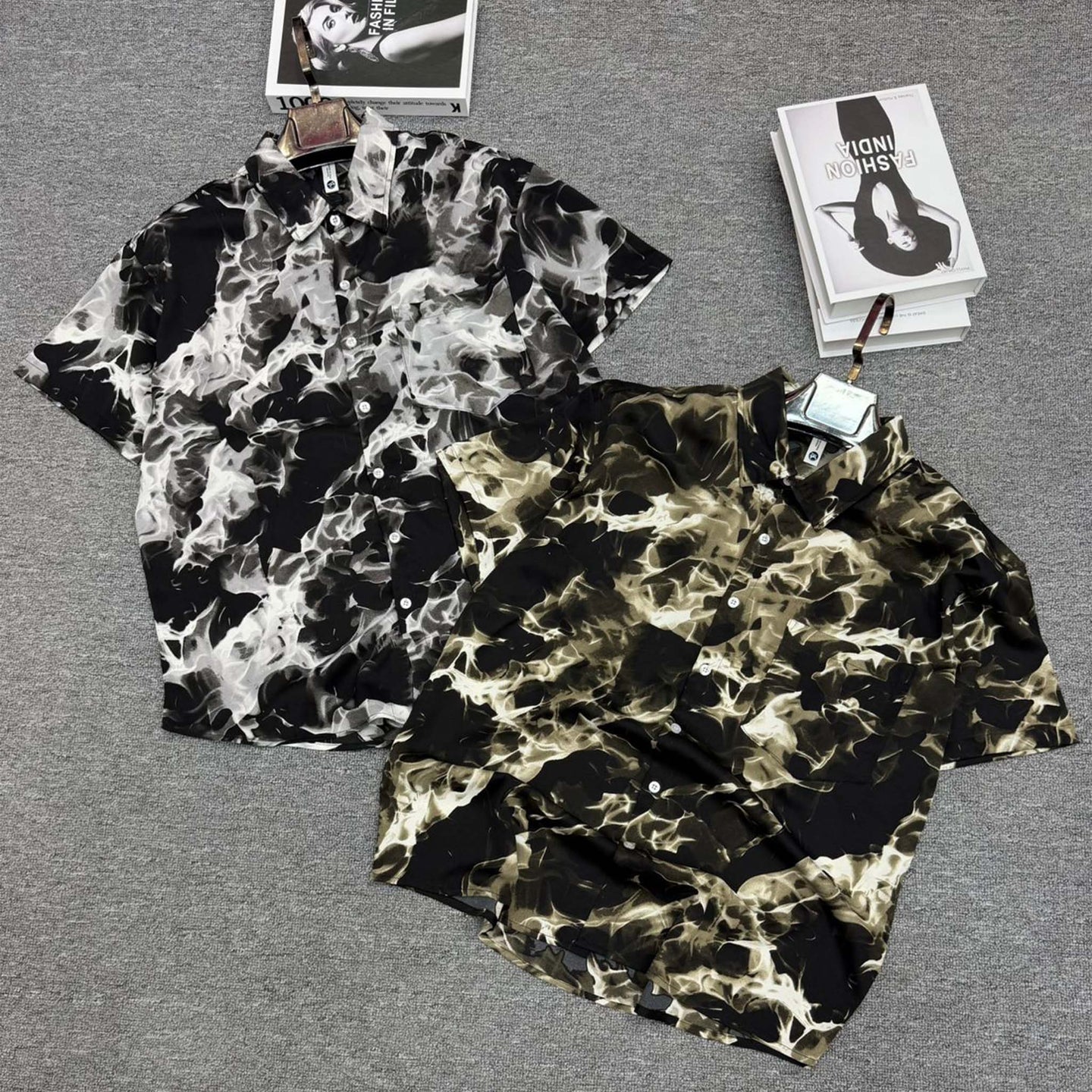 Abstract Smoke Print Shirt