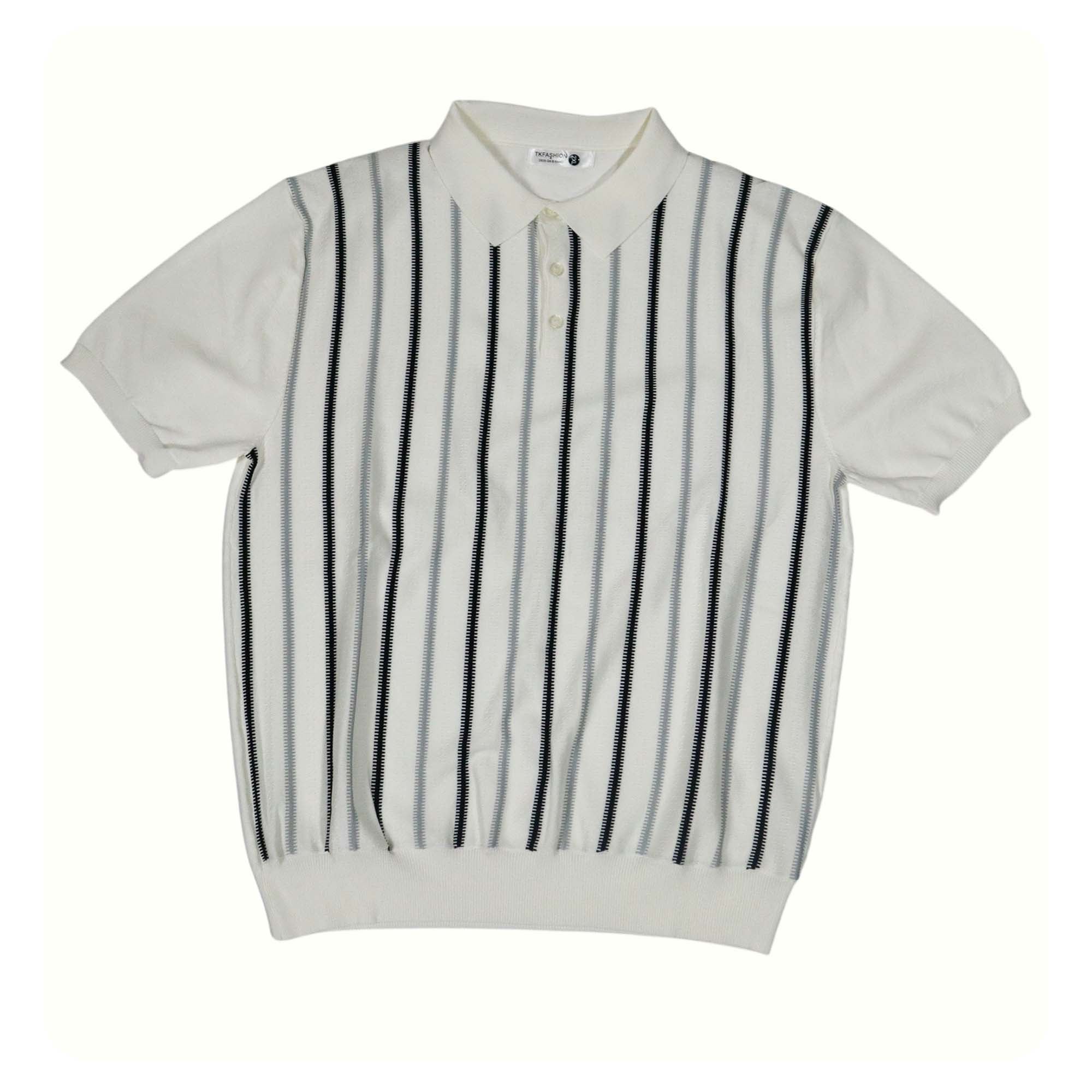 Classic Knitted Striped Polo