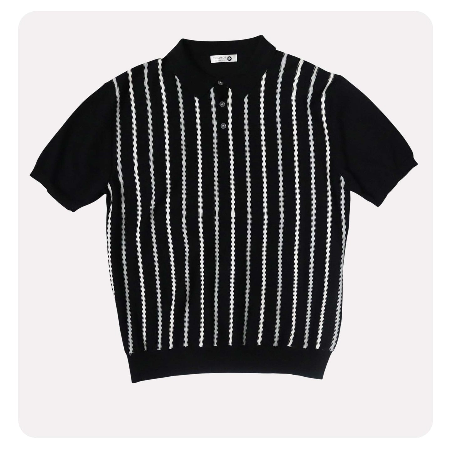 Classic Knitted Striped Polo