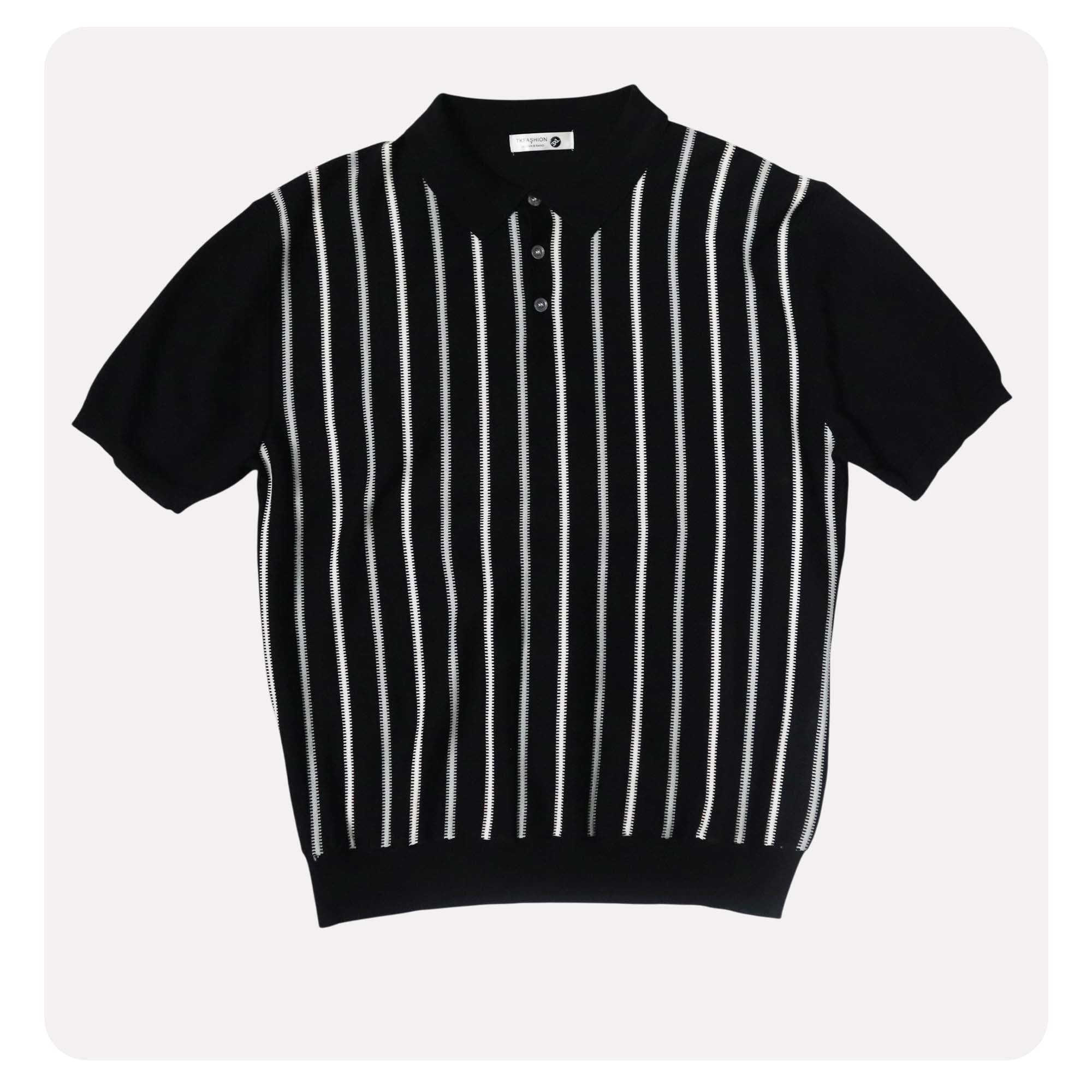 Classic Knitted Striped Polo