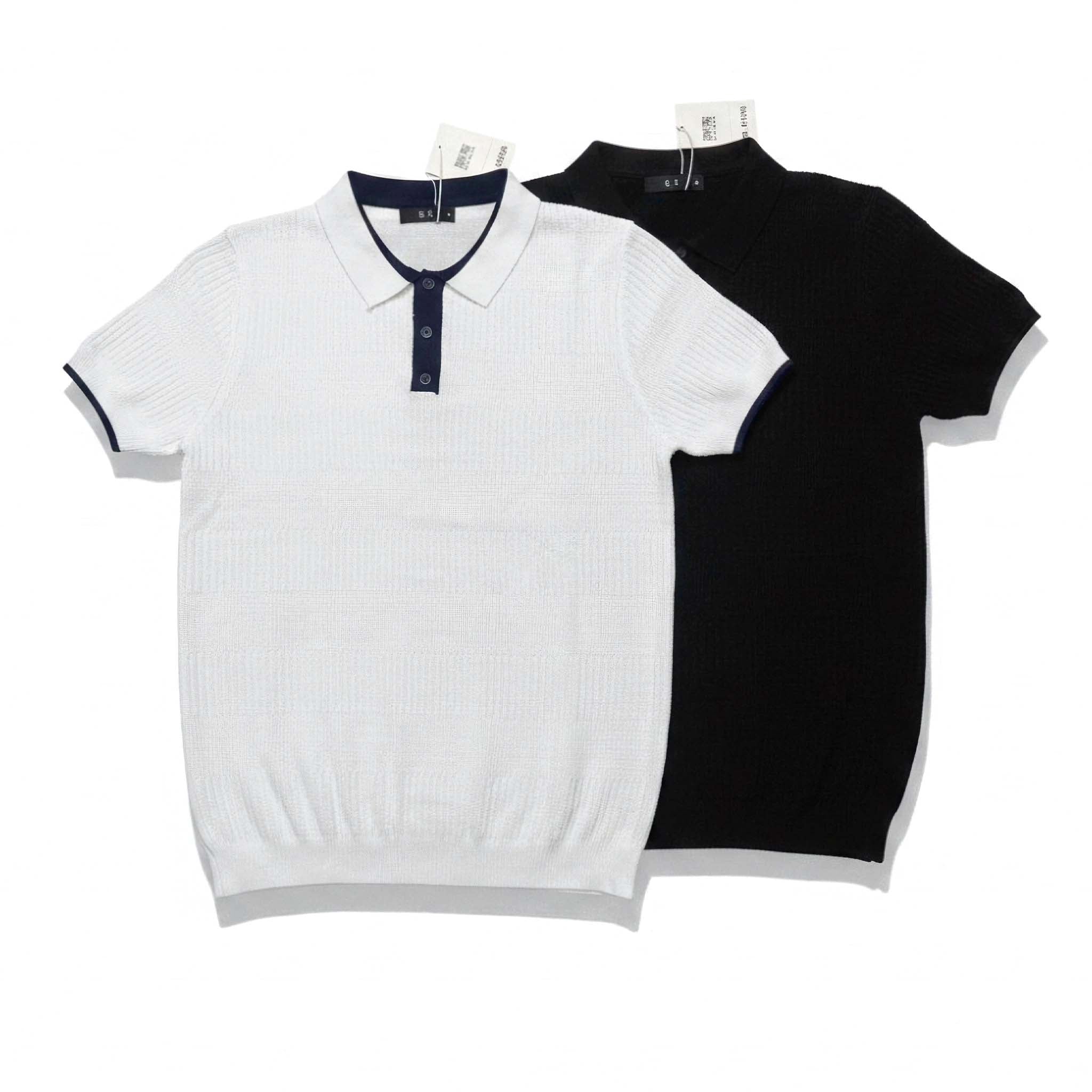 Contrast Collar Knit Polo