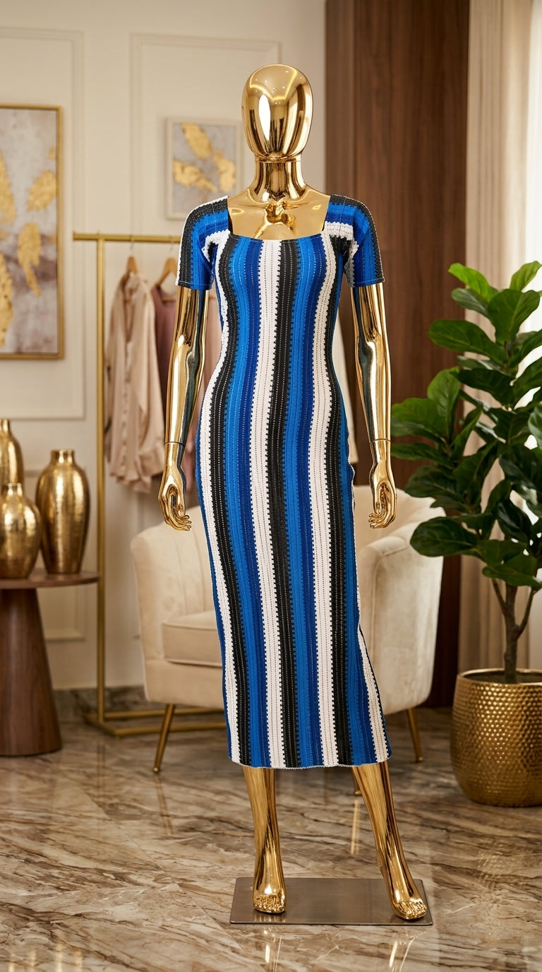 Knit Off-Shoulder Long & Short Gown
