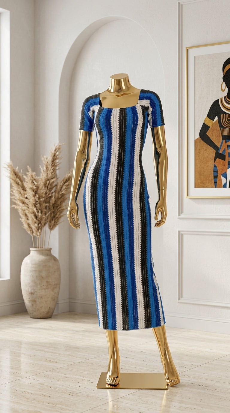 Knit Off-Shoulder Long & Short Gown