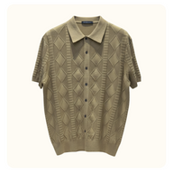 Floral Ice Silk Knit Polo