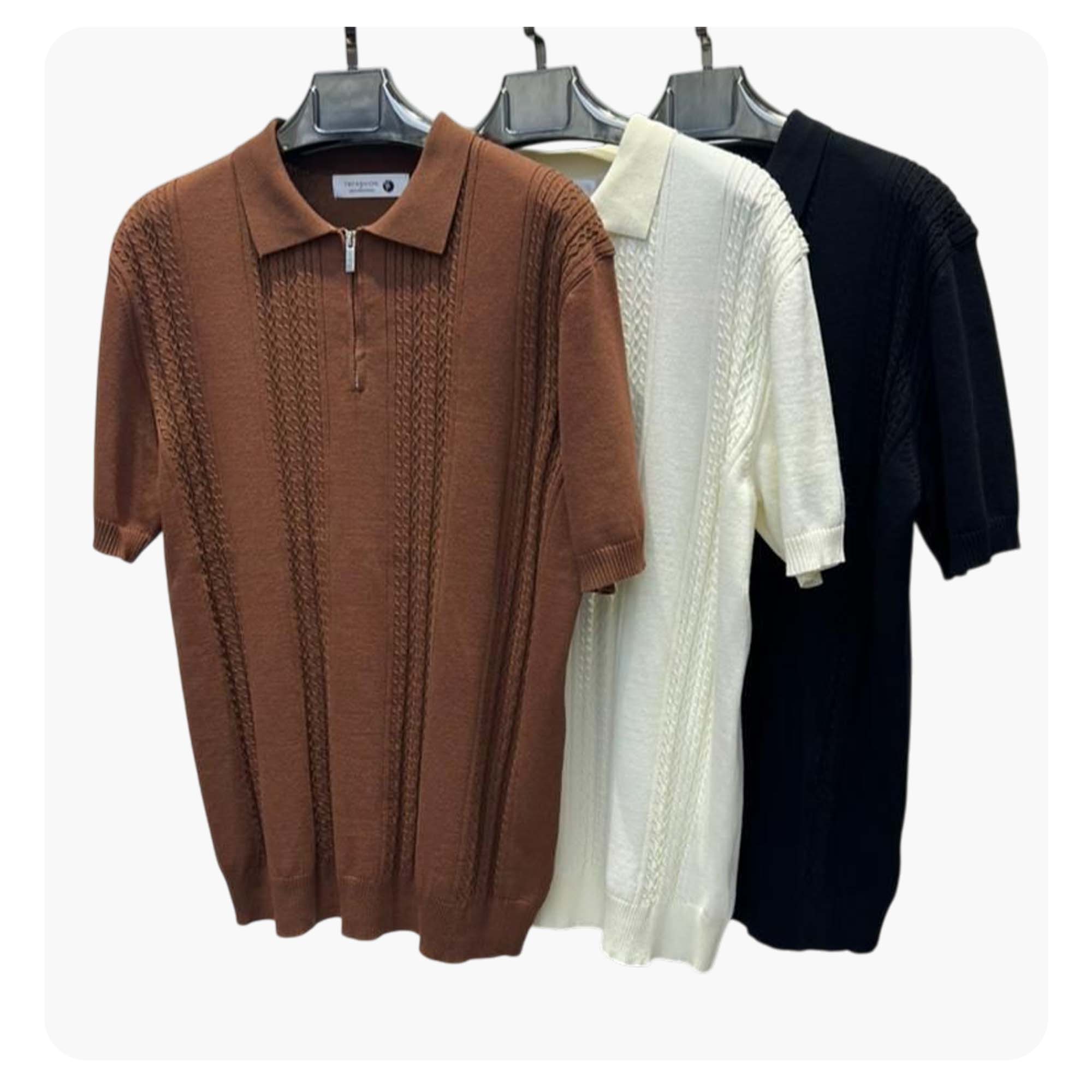 Lapel T-Shirt, Men's Half-Zip