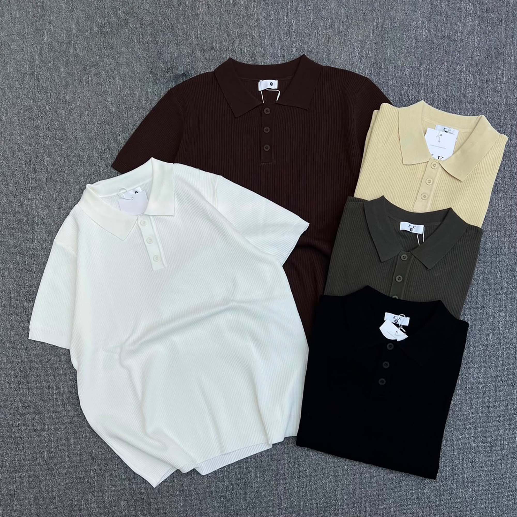 Premium Ribbed Short Sleeve Polo Shirt