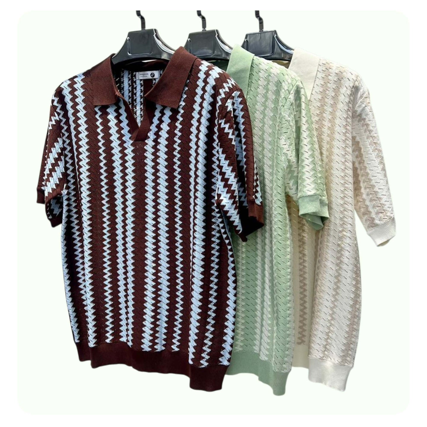 Vintage Striped Knitting Shirts