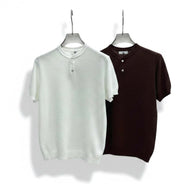 Waffle Knit Henley Shirt