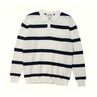 Casual Striped Knit Polo