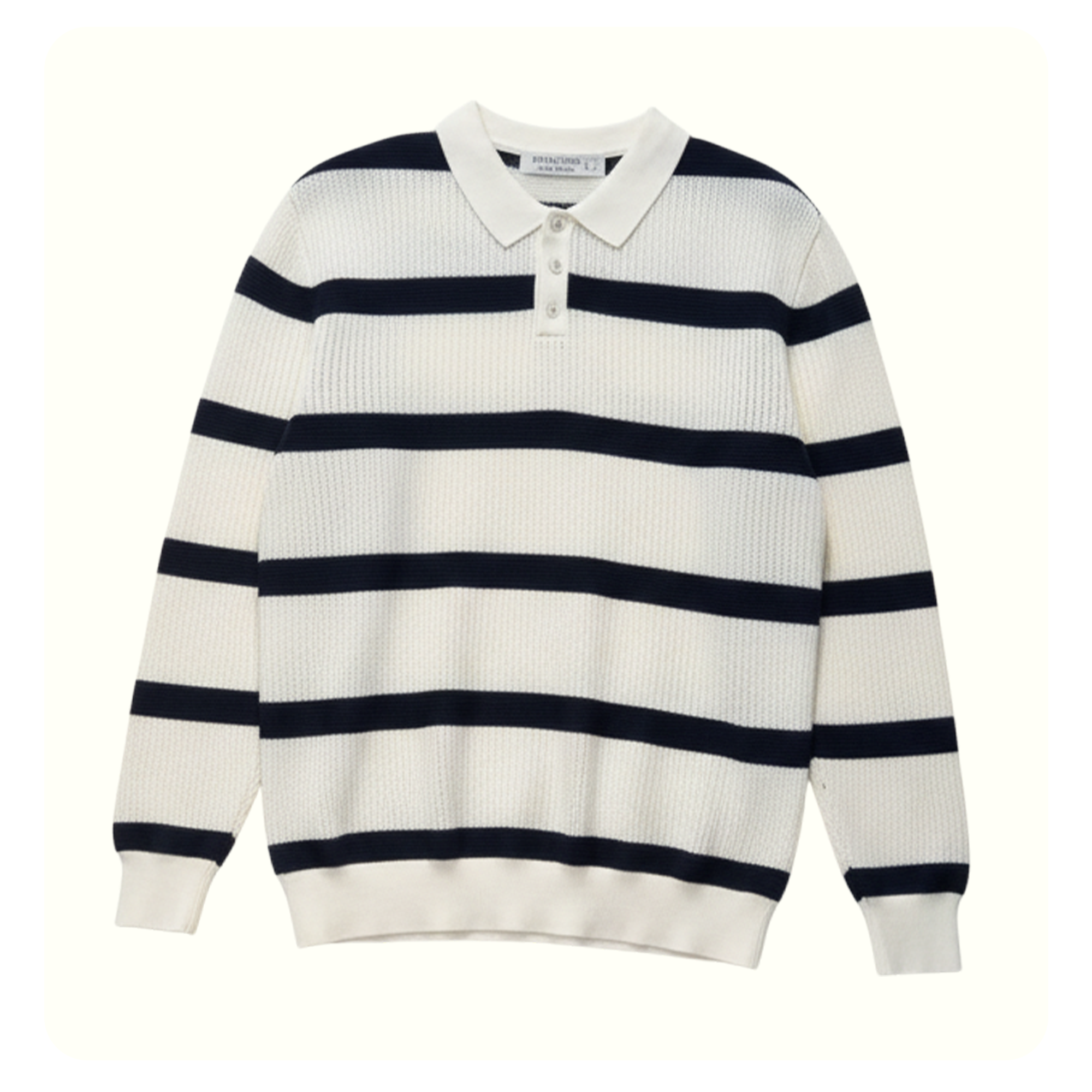 Casual Striped Knit Polo