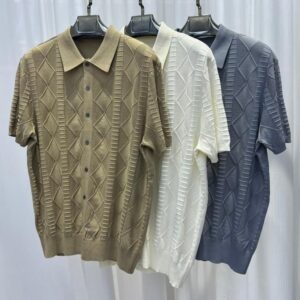 Floral Ice Silk Knit Polo