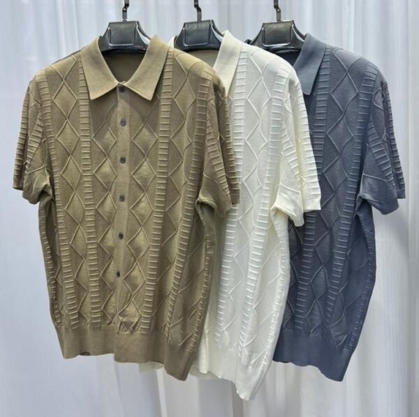 Floral Ice Silk Knit Polo