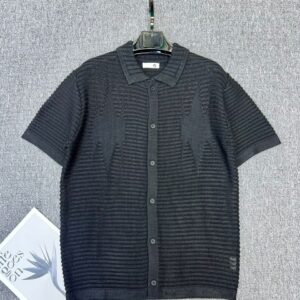 Retro Hollow-Out Knit Shirt