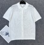 Retro Hollow-Out Knit Shirt