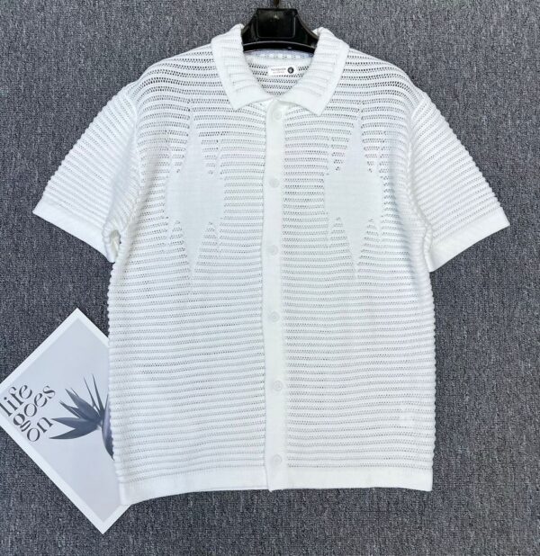 Retro Hollow-Out Knit Shirt